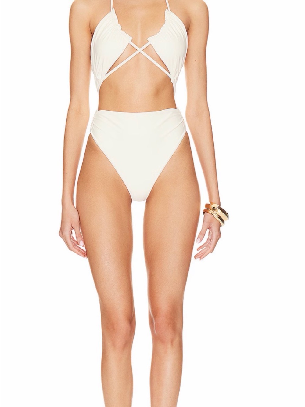 Tularosa Farrow One Piece, Cream Strappy High-Waist (L) never worn